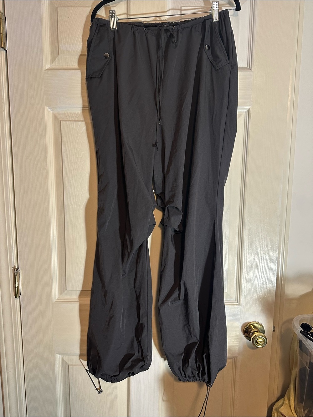 Princess Polly Black Drawstring Cargo Joggers